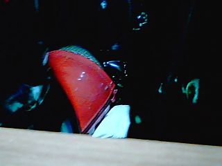 الفخذ أحذية عالية الأحمر والجسم بك الأسود ...
